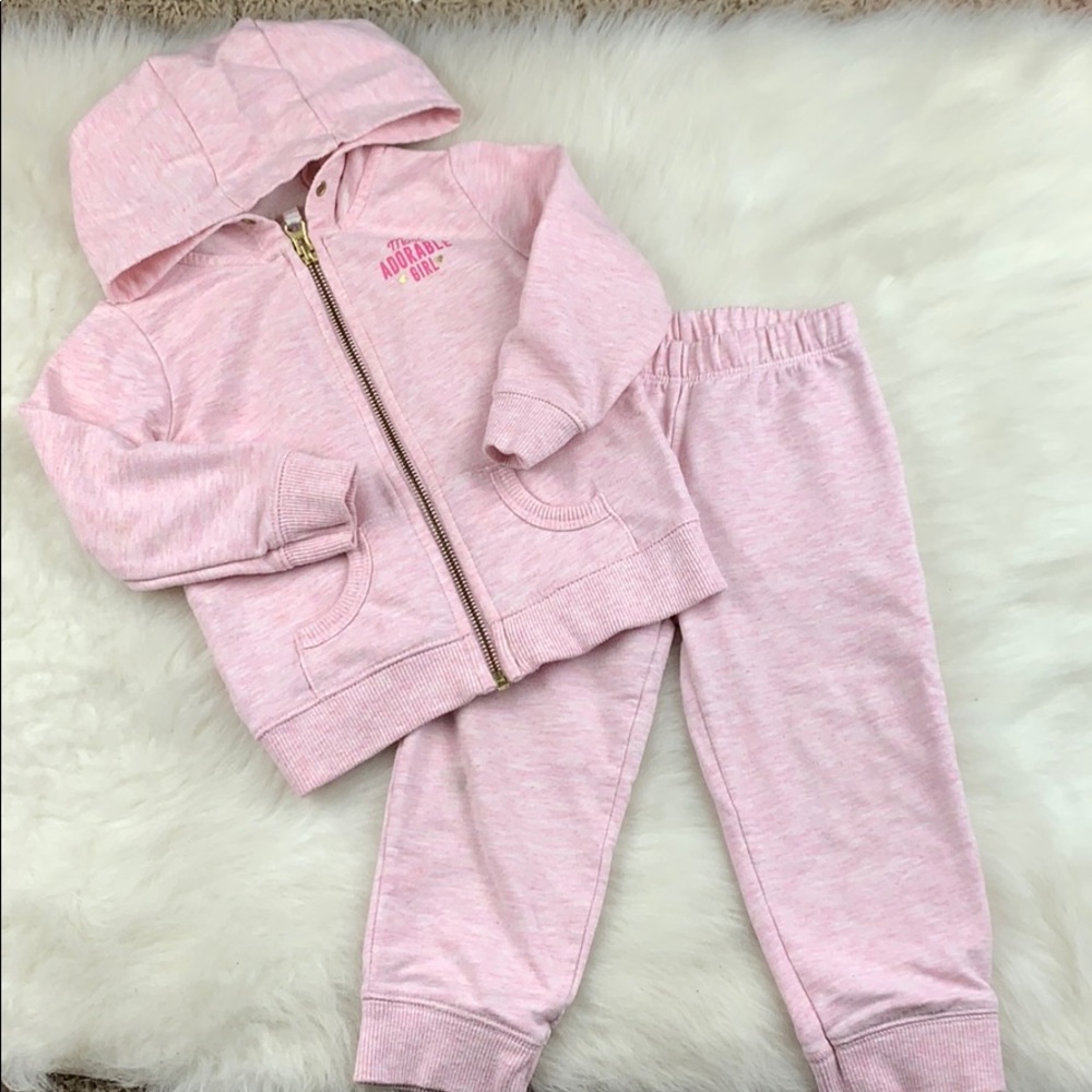 Toddler Carter’s 2piece Pink Jacket & Sweat Set